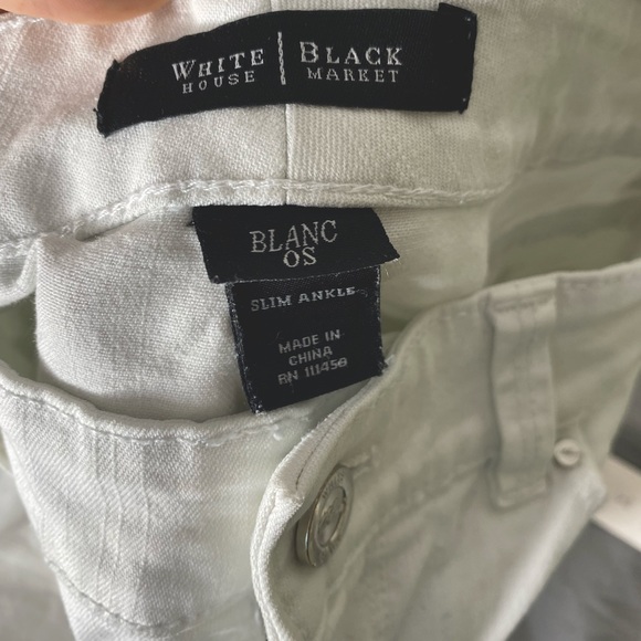White House Black Market Slim Ankle White Jeans‼️ - Picture 5 of 15
